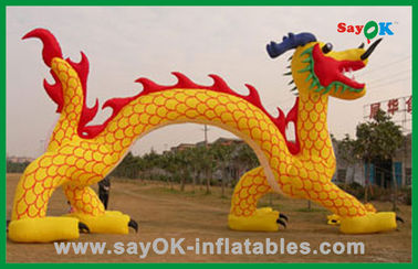 Tùy chỉnh màu vàng inflatable Trung Quốc rồng inflatable nhân vật hoạt hình cho các hoạt động