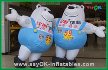 Double Inflatable Bear Đứng vững quảng cáo Blow Up Nhân vật phim hoạt hình Inflatables Cho Quảng cáo