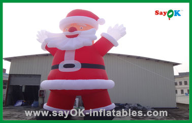 Tùy chỉnh Red Inflatable Giáng sinh Santa Claus Với Bánh mì Inflatable Cartoon Character
