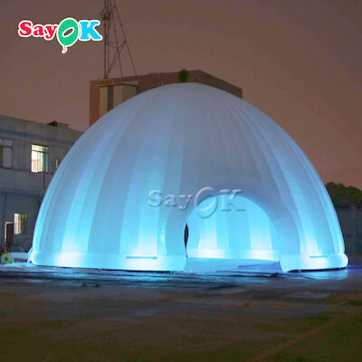 Lều sân cỏ thổi phồng ngoài trời 15x7.5mH đèn LED đèn thổi phồng Lều không khí cho cắm trại