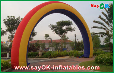 Khuyến mại Cầu Vồng Inflatable Vòm Giáng Sinh Inflatable Cổng Tò Vò W7m * H4m