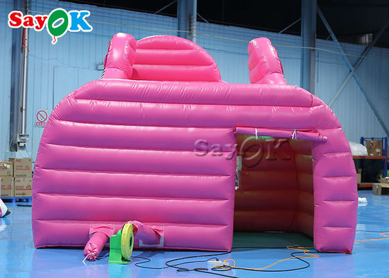 Lều cỏ bơm 4.5x3x3.8m Hồng hình ô tô Lều không khí bơm kẹo Cửa hàng thực phẩm cho ngoài trời