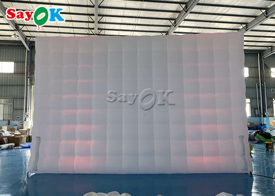 Lều cube bơm 6.5m 21ft Lều không khí bơm Quảng trường Marquee Với đèn ống LED