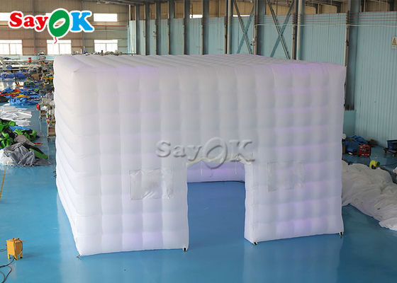 Lều cube bơm 6.5m 21ft Lều không khí bơm Quảng trường Marquee Với đèn ống LED