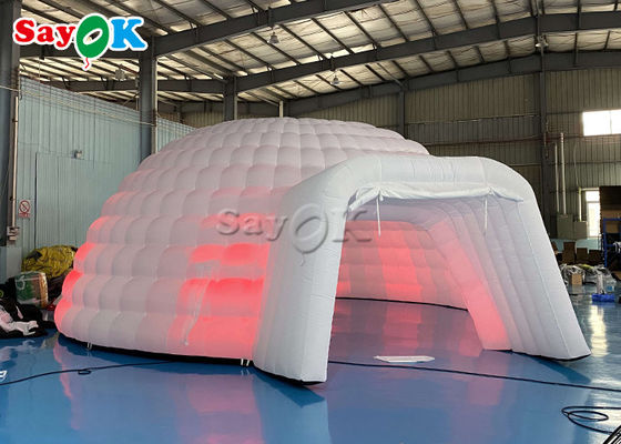 Cắm trại ngoài trời 8m Đèn LED lớn Lều sự kiện mái vòm bơm bơm lều igloo