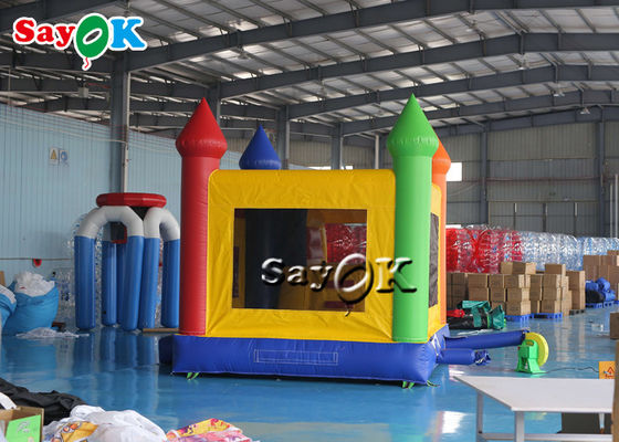 6 * 4m Pvc Air Jumping Castle with Slide Bouncer bơm hơi thương mại cho trẻ em