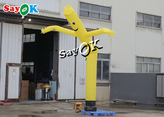 Blow Up Air Dancers Người đàn ông ống bơm hơi màu vàng 5m tùy chỉnh cho doanh nghiệp quảng cáo