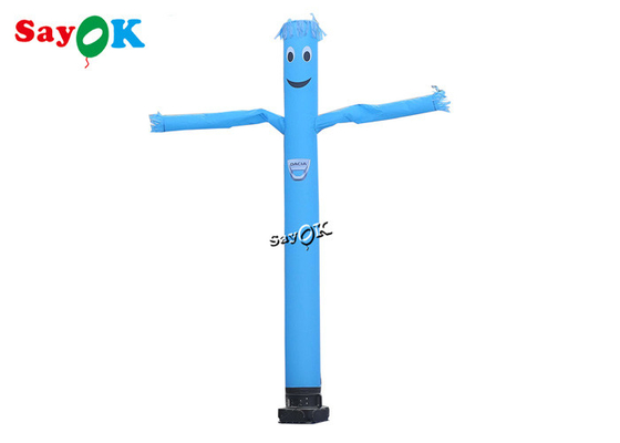 Inflatable Wacky Waving Tube Man 5m Blue Single Leg Inflatable Air Dancer Wave Man With Blower