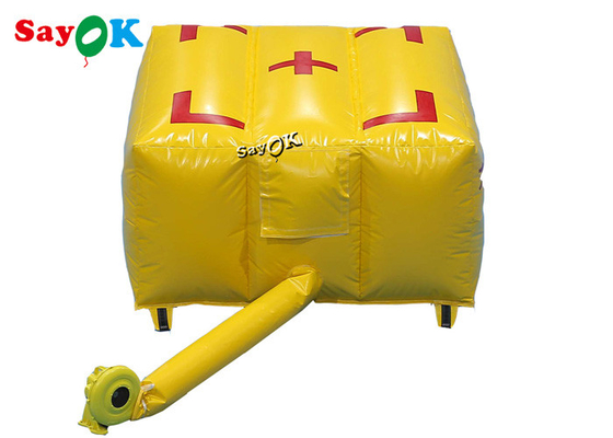Sản phẩm bơm hơi tùy chỉnh 2x2x1mH Túi khí chữa cháy màu vàng Cứu hộ khẩn cấp Đệm khí an toàn