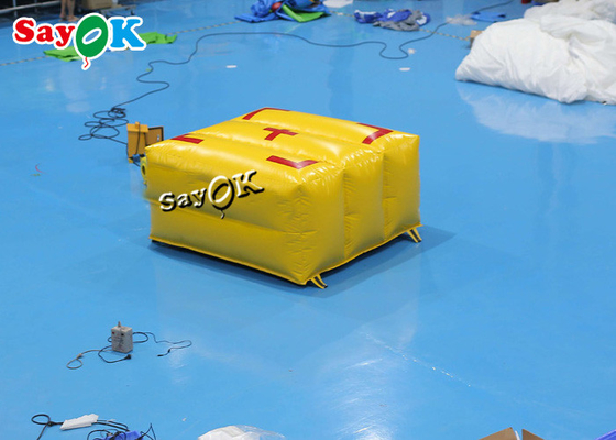 Sản phẩm bơm hơi tùy chỉnh 2x2x1mH Túi khí chữa cháy màu vàng Cứu hộ khẩn cấp Đệm khí an toàn