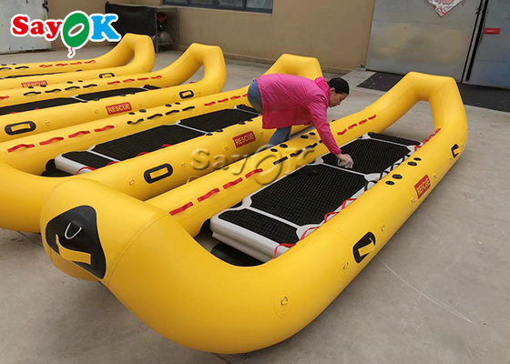 Thuyền bơm hơi PVC màu vàng Triển khai nhanh chóng Sông bè Kayak Ca nô bè cứu hộ nước