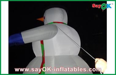 Ngoài trời 5m khổng lồ chiếu sáng inflatable Giáng sinh trang trí người tuyết