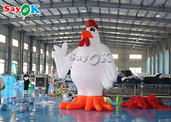 Thiết kế bữa tiệc lễ hội Đen hình hoạt hình bơm hơi 13ft động vật gà gà mẫu bơm hơi trang trí sân