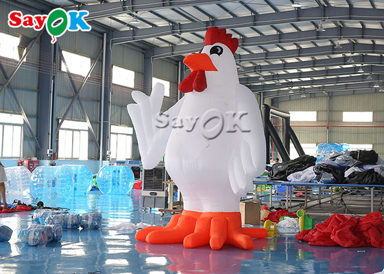 Thiết kế bữa tiệc lễ hội Đen hình hoạt hình bơm hơi 13ft động vật gà gà mẫu bơm hơi trang trí sân