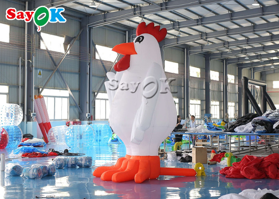 Thiết kế bữa tiệc lễ hội Đen hình hoạt hình bơm hơi 13ft động vật gà gà mẫu bơm hơi trang trí sân