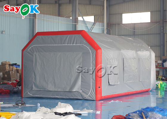 Lều bơm ngoài trời Xám kín không khí Lều bơm không khí Blow Up Spray Booth Sơn xe