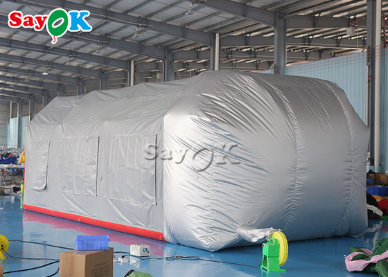 Lều bơm ngoài trời Xám kín không khí Lều bơm không khí Blow Up Spray Booth Sơn xe