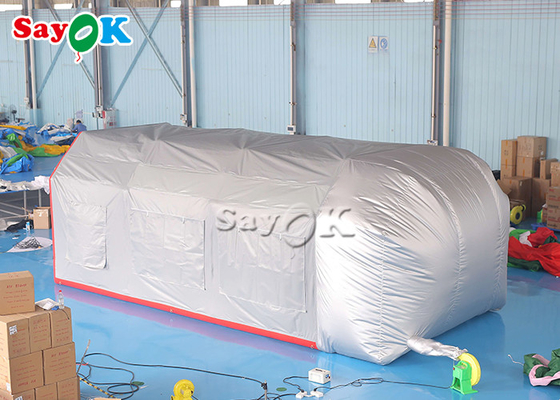 Lều bơm ngoài trời Xám kín không khí Lều bơm không khí Blow Up Spray Booth Sơn xe