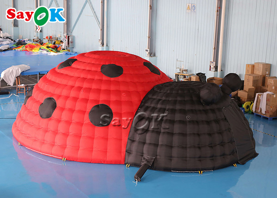 Lều bơm hơi lớn Sphere Ladybird Air Lều bọ rùa bơm hơi màu đỏ và đen cho sự kiện ngoài trời
