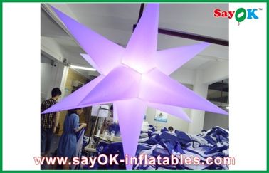 Màu tím treo Nylon vải dẫn chiếu sáng trang trí hoa Inflatable