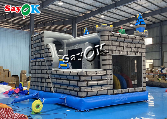 Dino Stroll Inflatable Bounce House Slide với Ball Pit Pool