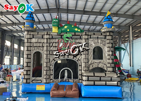 Dino Stroll Inflatable Bounce House Slide với Ball Pit Pool