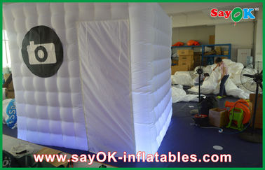 Photo Booth Đèn Led Logo In 2.5mx2.5mx2.5m Inflatable Photo Booth Photobooth