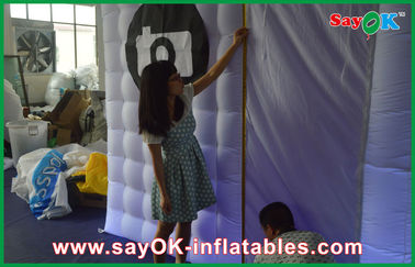 Photo Booth Đèn Led Logo In 2.5mx2.5mx2.5m Inflatable Photo Booth Photobooth