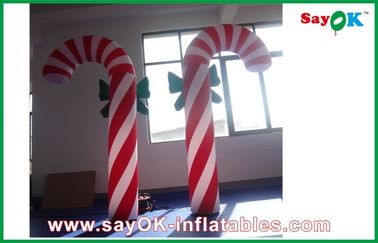 H2.5m Inflatable chiếu sáng trang trí kẹo mía đèn Giáng sinh