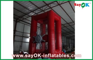 Red 0.44mmPVC Inflatable tiền máy cho doanh nghiệp cho thuê