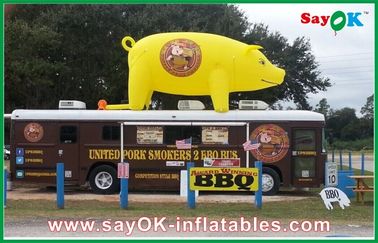 BBQ Cửa Hàng Tùy Chỉnh Sản Phẩm Bơm Hơi L5m Giant Vàng Inflatable Quảng Cáo Pig