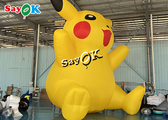 Màu vàng Pvc không khí có thể bơm Pikachu mô hình 6m 20ft nhân vật hoạt hình cho bữa tiệc sinh nhật