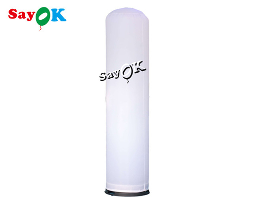 Cột đèn LED bơm hơi màu trắng tùy chỉnh cho quảng cáo