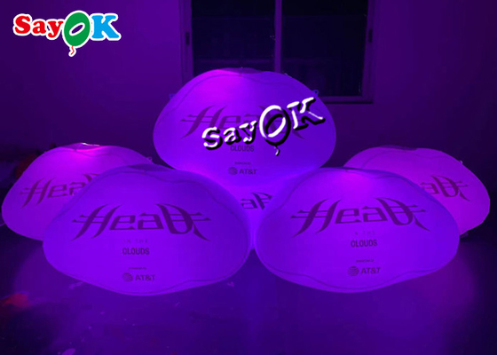 Quảng cáo 60cm Treo đèn Led kín gió Đám mây bơm hơi với in logo