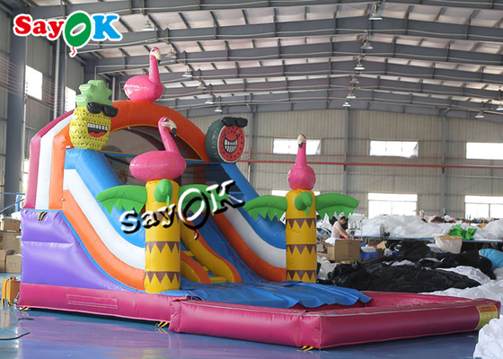 Blow Up Slip N Slide Commercial Inflatable Slide Colorful PVC Tarpaulin Inflatable Bouncer Slide With Pool Set (Thiết lập hồ bơi)