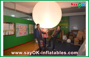 2m DIA Inflatable chiếu sáng trang trí, trắng LED đứng bóng với Nylon vải cho quảng cáo