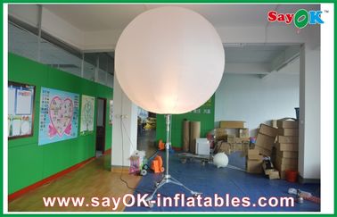 2m DIA Inflatable chiếu sáng trang trí, trắng LED đứng bóng với Nylon vải cho quảng cáo