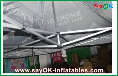 Yard Canopy Tent Lều gấp ngoài trời màu đen, Lều chống nước khổng lồ với khung nhôm