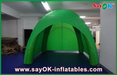 Mái vòm mặt trời năng lượng mặt trời Bao vây lều Triển lãm Lều khí bơm hơi khổng lồ màu xanh lá cây / Lều cắm trại bằng bạt PVC
