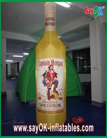 Polyester màu vàng Inflatable Wine Bottle / thương mại cấp inflatables