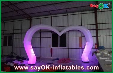 White Wedding Led Arch trang trí Inflatable Shine chiếu sáng tùy chỉnh