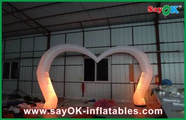 White Wedding Led Arch trang trí Inflatable Shine chiếu sáng tùy chỉnh