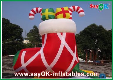 Red Inflatable Holiday trang trí Giáng sinh vớ tùy chỉnh