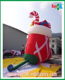 Red Inflatable Holiday trang trí Giáng sinh vớ tùy chỉnh