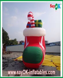 Red Inflatable Holiday trang trí Giáng sinh vớ tùy chỉnh