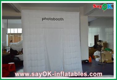 Buồng chụp ảnh bơm hơi Bao vây quảng cáo Quảng trường bơm hơi Photobooth Một cửa bằng vải Oxford