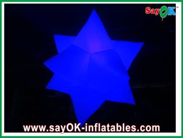 Ngôi sao màu trắng Inflatable LED ánh sáng Dia 2m Nylon vải tùy chỉnh cho bên