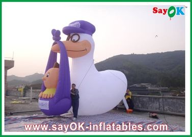 Blow Up Nhân vật hoạt hình dễ thương 2m - 8m Inflatable hoạt hình PVC màu tím trắng cho quảng cáo