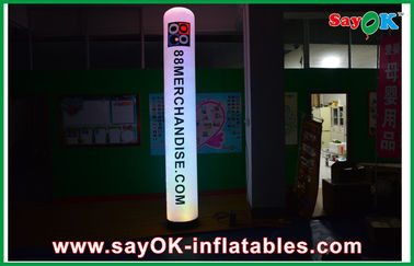 Thẳng trụ cột Inflatable chiếu sáng trang trí H1 - 3m Nylon vải với Logo