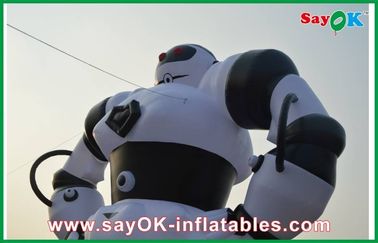 Nhân vật hoạt hình phim hoạt hình màu trắng / đen, oxford vải inflatable Robot